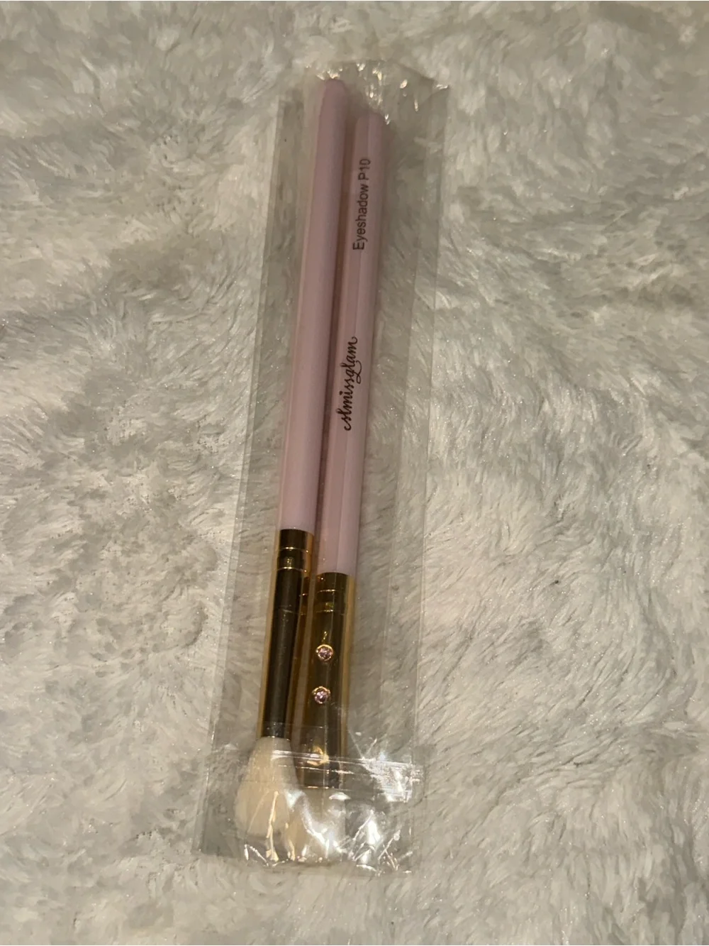 Makeup Brush Set - Pink, Peach & Black Bristles